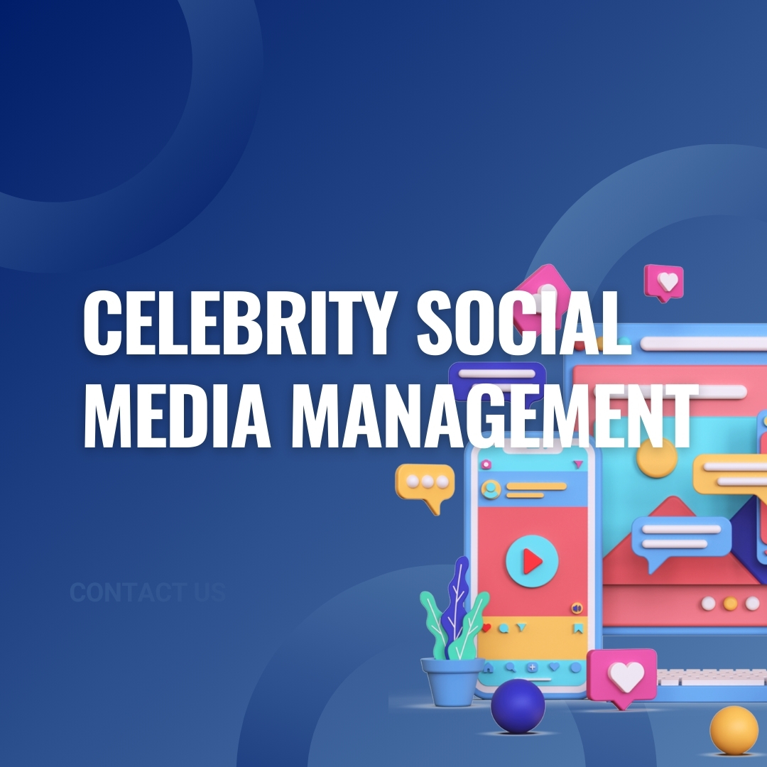 Blue and Pink Illustrative Social Media Management Company Instagram Post