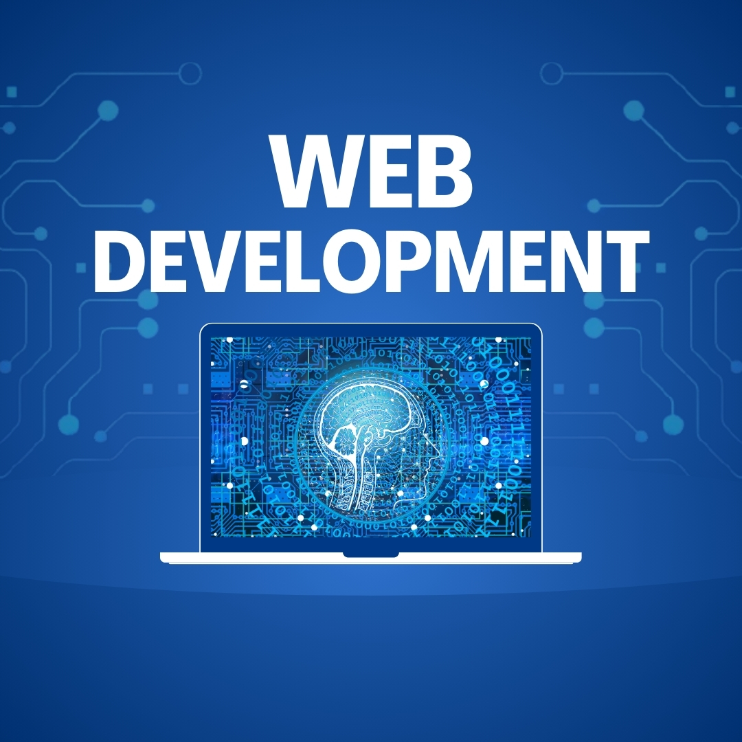 Blue and Yellow Minimalist Web Development Instagram Post